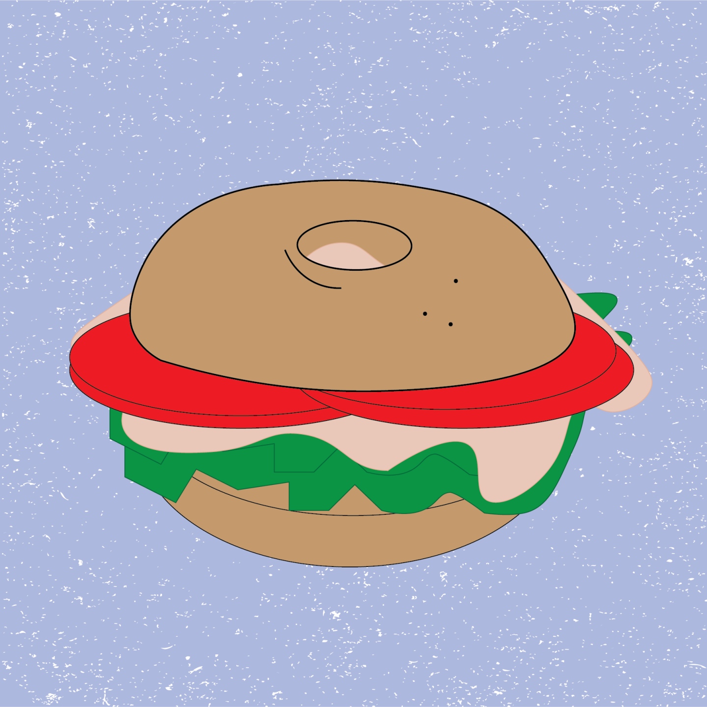 Bagel turkey club (Graphic)
